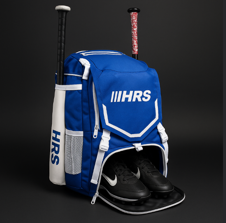 Elevate Your Game with the Stylish Royal Blue & White Baseball/Softball Bat Bag Backpack
