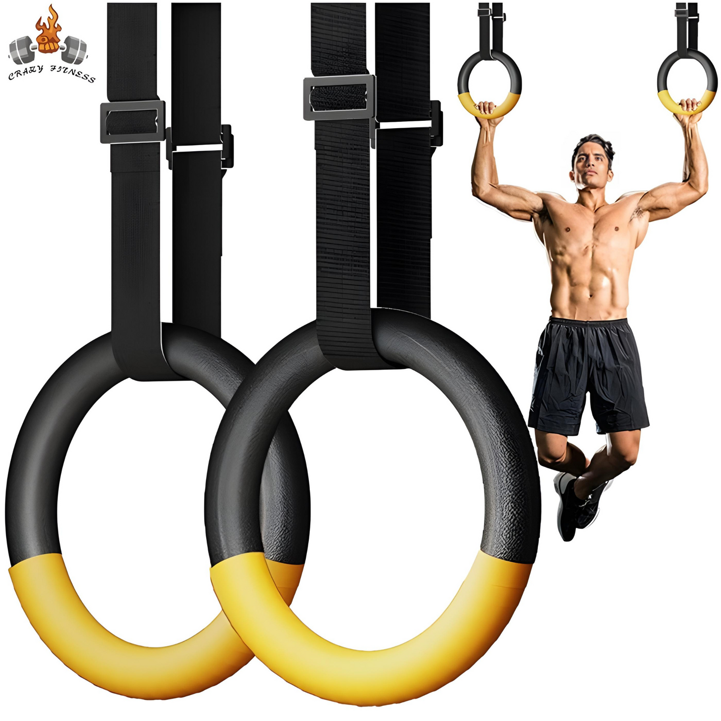 Erlebe die Kraft der Gymnastik mit unseren verstellbaren Gymnastikringen â 1 Paar, bis zu 450 kg belastbar!