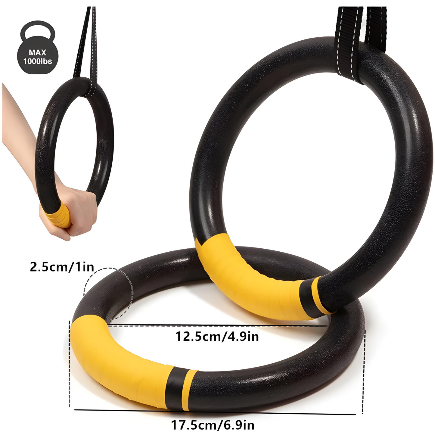 Erlebe die Kraft der Gymnastik mit unseren verstellbaren Gymnastikringen â 1 Paar, bis zu 450 kg belastbar!