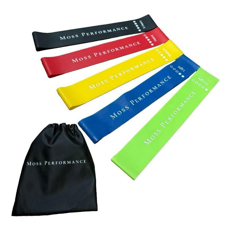 Unleash Your Strength with Moss Performance Premium Loop Resistance Bands - Complete Set of 5 for Ultimate Fitness Training!