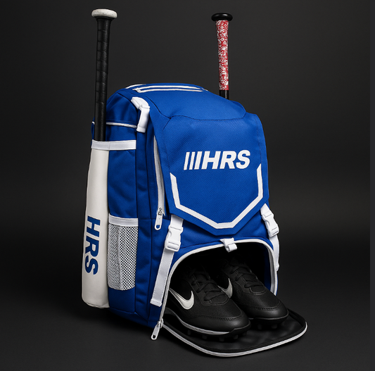 Elevate Your Game with the Stylish Royal Blue & White Baseball/Softball Bat Bag Backpack