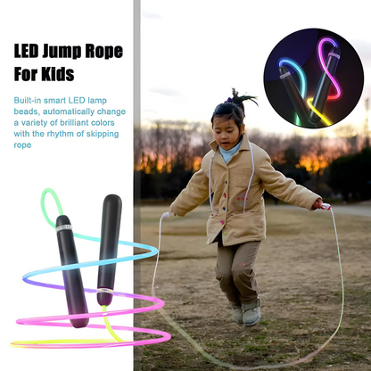 Begeisterndes LED Springseil mit Farbwechsel – USB Wiederaufladbar für Kinder und großartige Fitness!